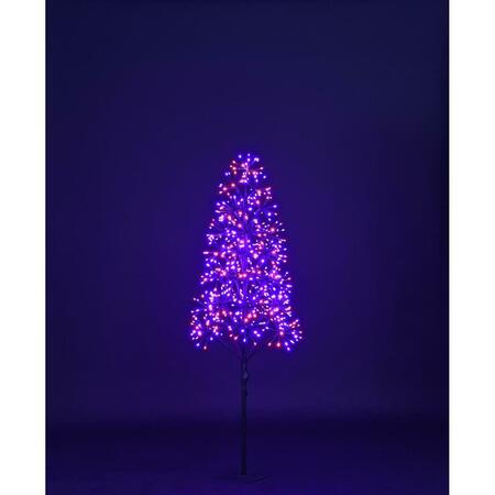 QUEENS OF CHRISTMAS 5 ft. LED Tree, Purple & Orange LED-TR3D05-LPO